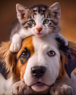 Pair of cute pets